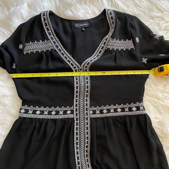 W. by Wantable Boho Bell Sleeve Embroidered Blouse - Picture 13 of 16